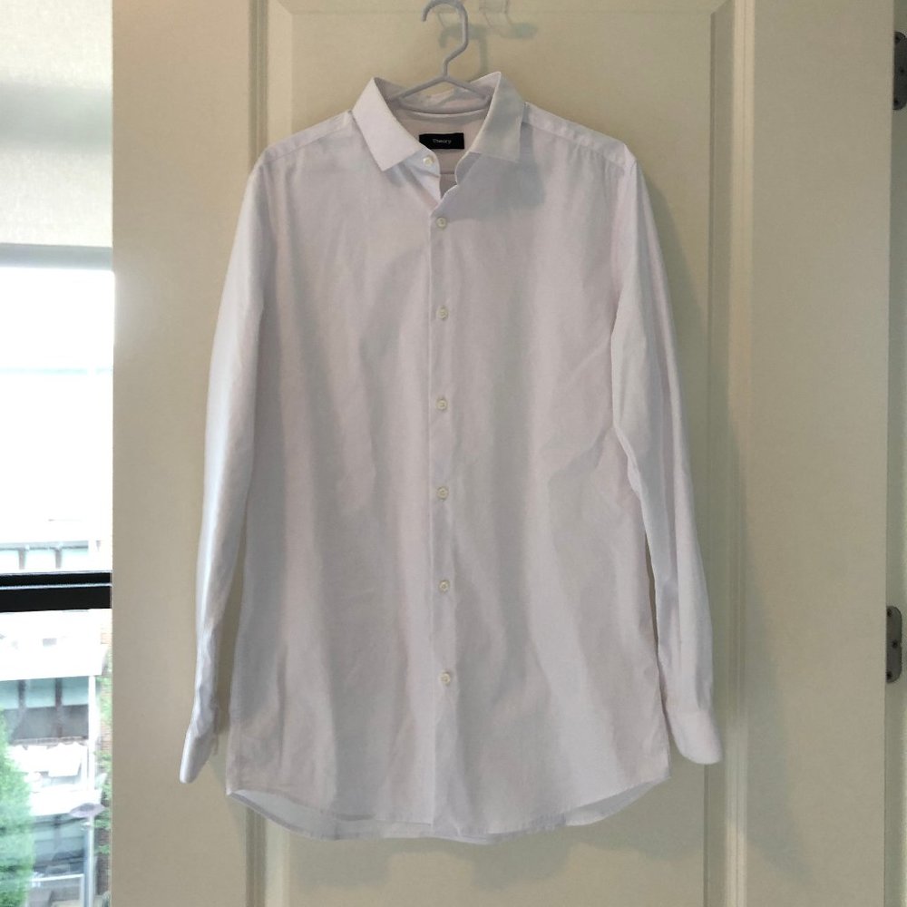 Theory White 15.5 Dress Shirt